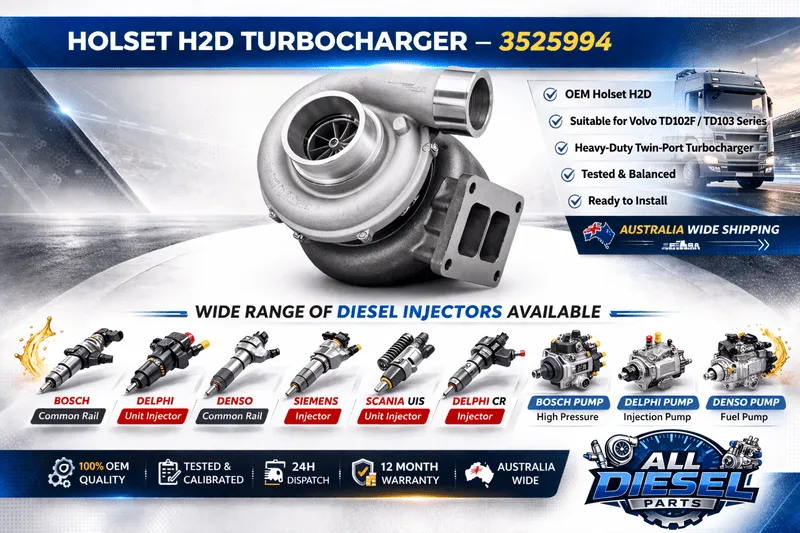 [3525994] Holset 3525994 H2D Turbocharger – Volvo FL10 FS10 N10 NL10 TD102F | 4033917