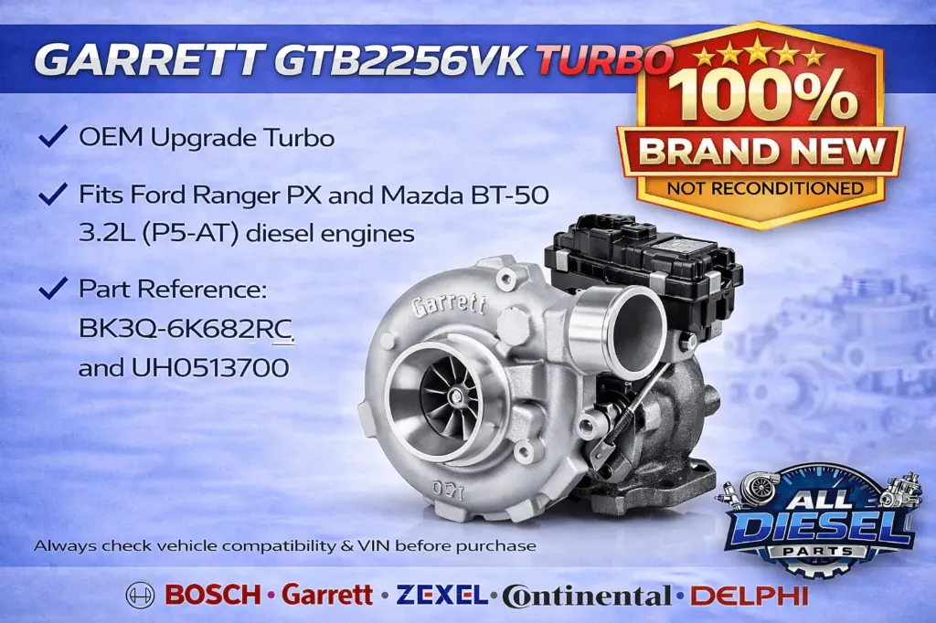 Garrett 853333-5001S GTB2256VK Turbocharger – Ford Ranger / Mazda BT-50 3.2L | BK3Q6K682RC | New Genuine Garrett